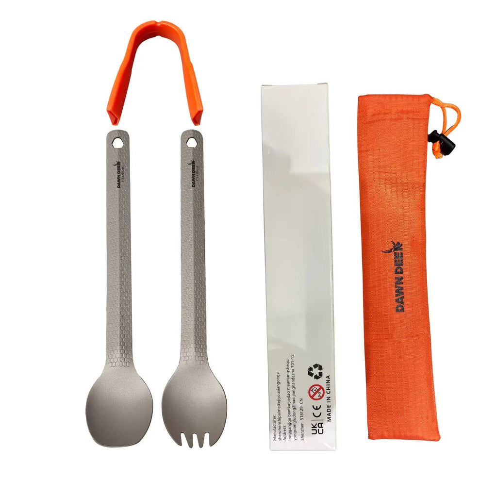 Dawn Deer Titanium Spoon 22cm Long Ultralight Camping Cutlery For Hiking Backpacking Lightweight Outdoor Tableware Trekking Gear