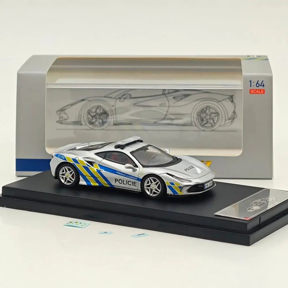 HM 1/64 Scale F8 Tributo Supercar Diecast Toy Car Model Collectible Gift Miniature Hobby