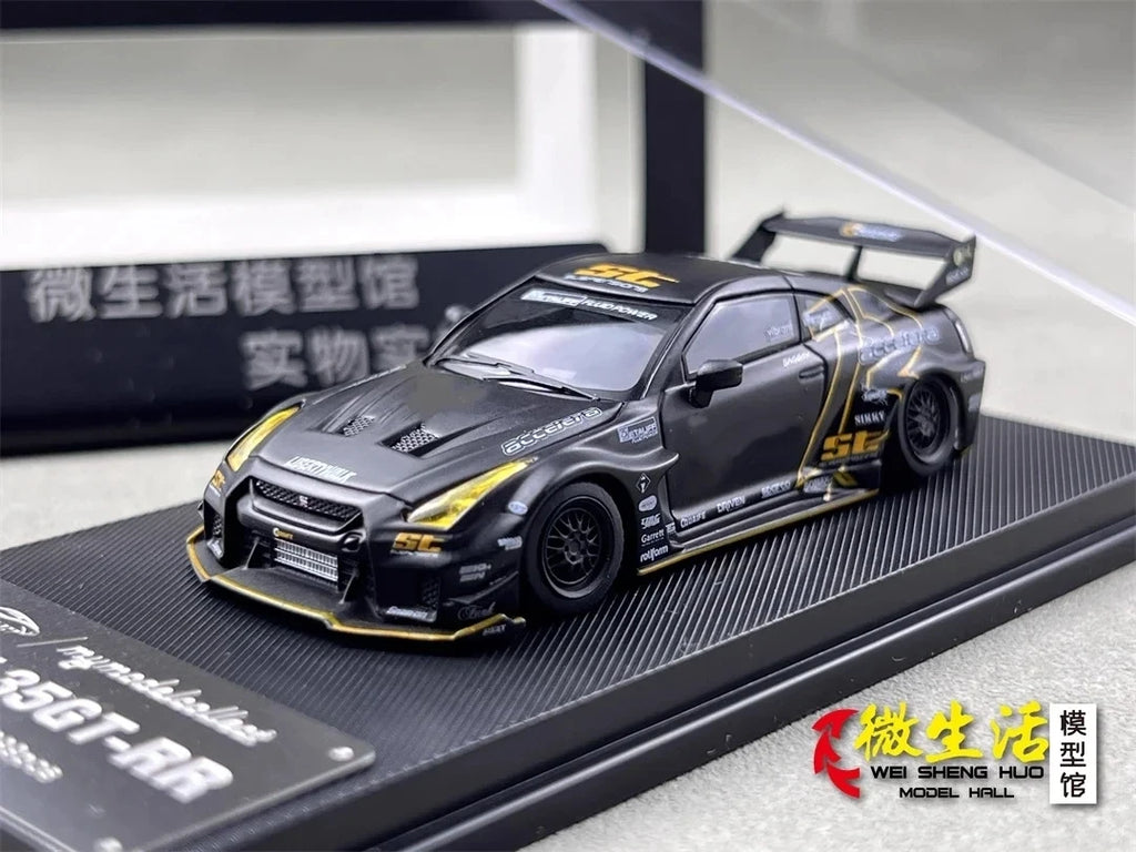 Ready stocks MC 1:64 LB 35GT-RR Matte Black Collection Gift Scale Model Car