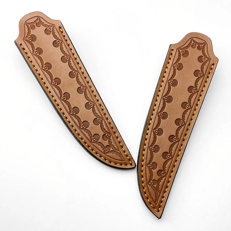 1pc Genuine Cowhide Fixed Blade Knife Scabbard Outdoor Straight Knives Cow Leather Sheath Cover Storage Bag Pants with Belt