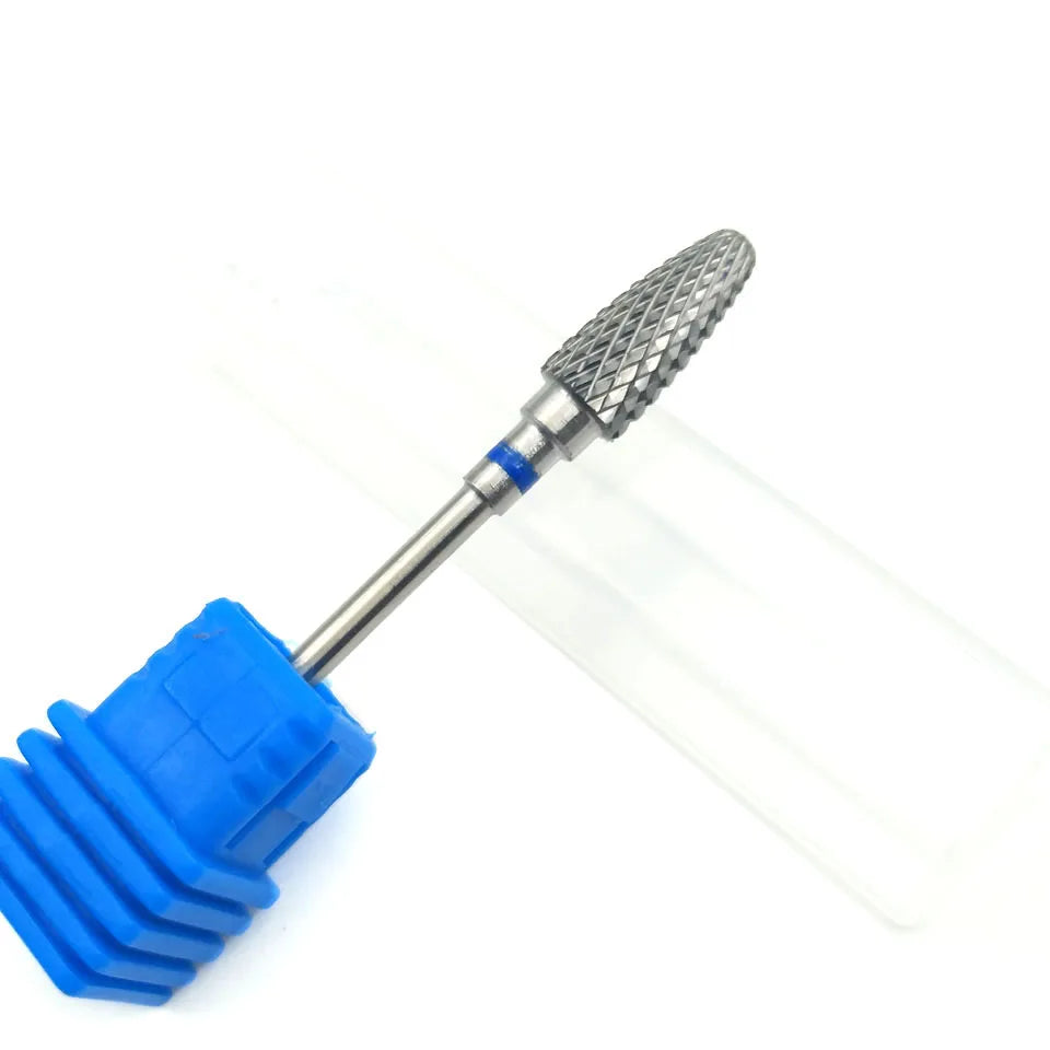 HYTOOS 1PCS Tungsten Carbide Burr Nail Drill Bit 3/32" Bits For Manicure Drill Accessories Milling Cutter Nail Art Tools