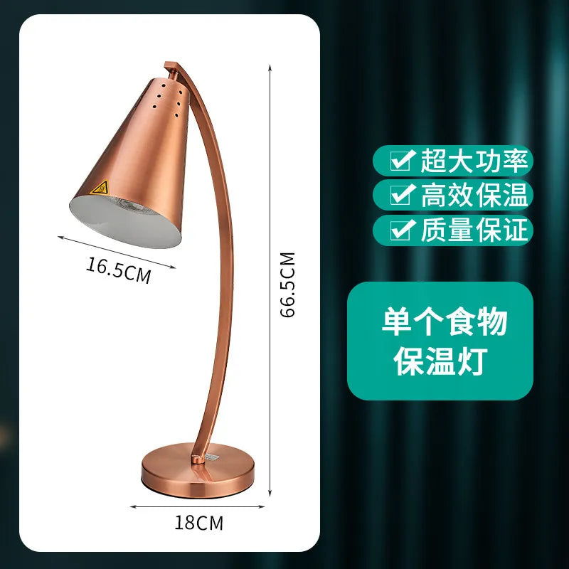 Catering food, cooked meat, barbecue, warm food lamp, food insulation table, fried food heating lamp