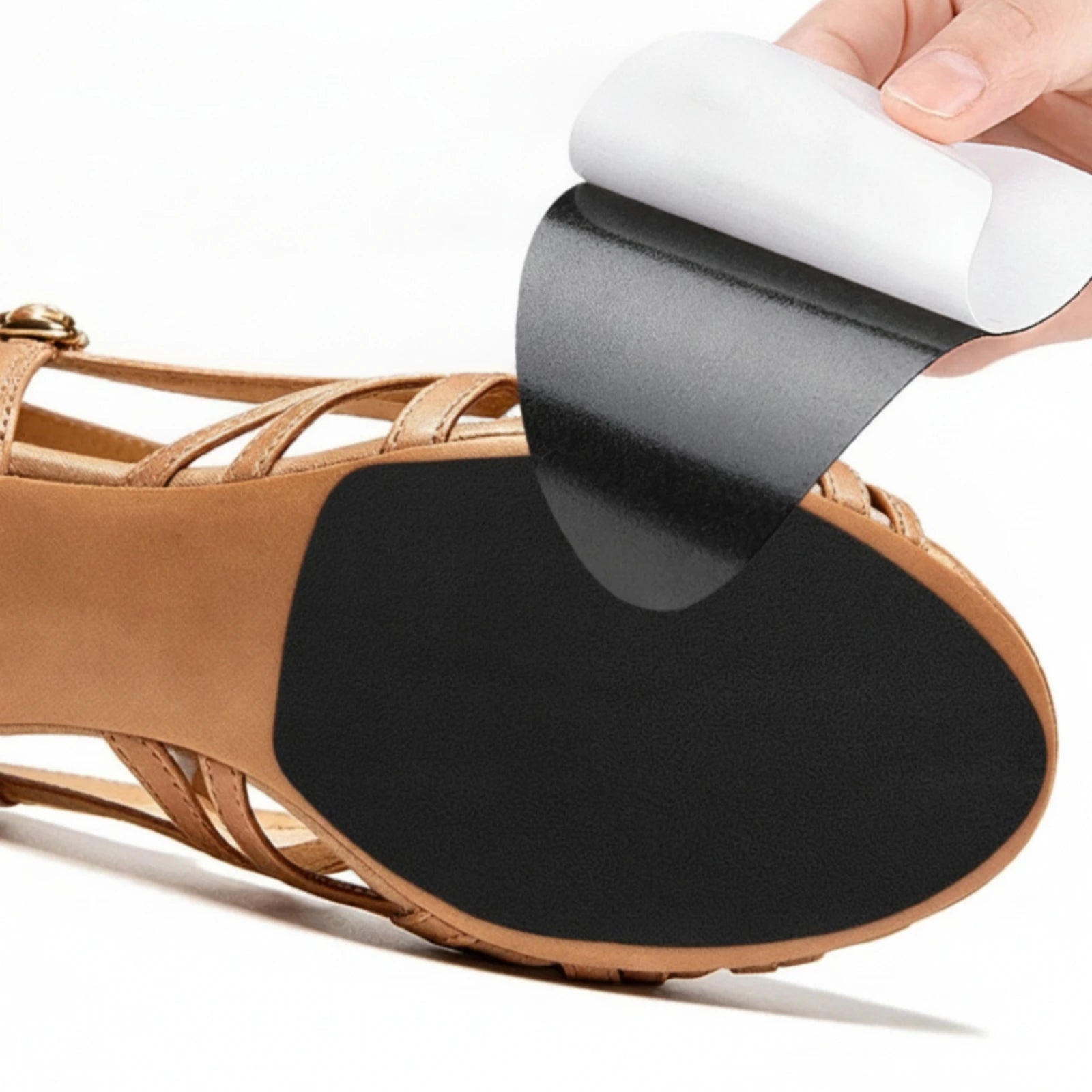 Suede Sole Patches with Self-Adhesive Indoor Dance Shoe Sole Patches Material Low-Lying Wooden Floor for Dancers, Rehearsal