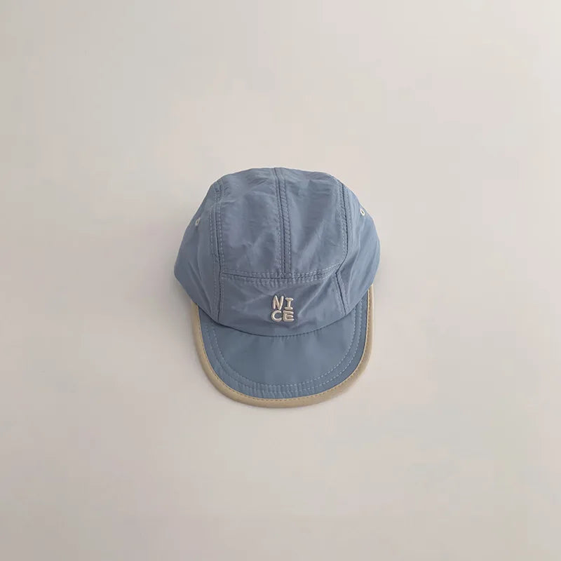 Summer Quick Dry Hat for Baby Letter Embroidery Baseball Cap Kids Boy Girl Adjustable Sunscreen Thin Sport Hats