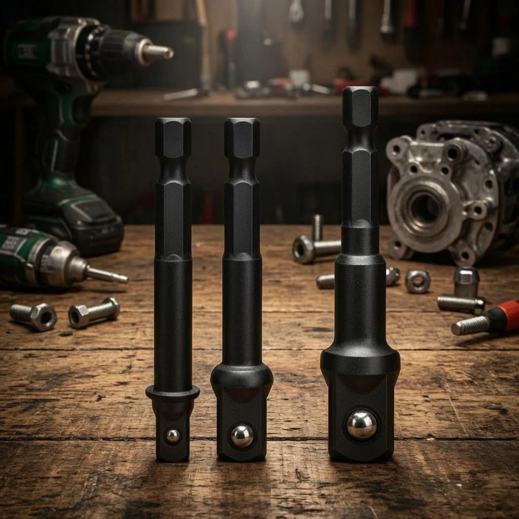 3 Pieces 1/2 Socket Adapter Cr-V Steel 3/8 Socket Adapter Power Tool Accessory Forged Compact for Screwdrivers