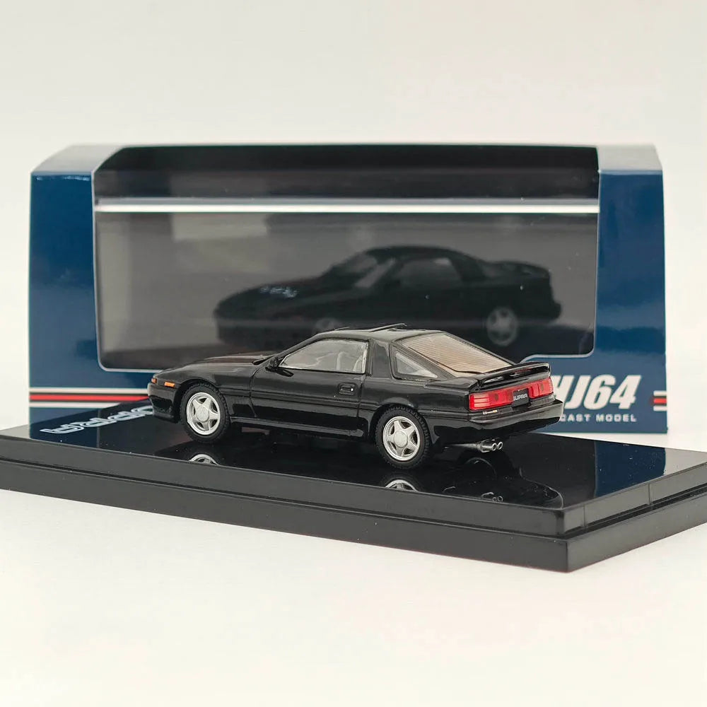 Hobby Japan 1/64 for SUPRA A70 2.5GT TWIN TURBO Limited with Outer Sliding Sunroof Parts & 3.0GT TURBO A Black Diecast Model