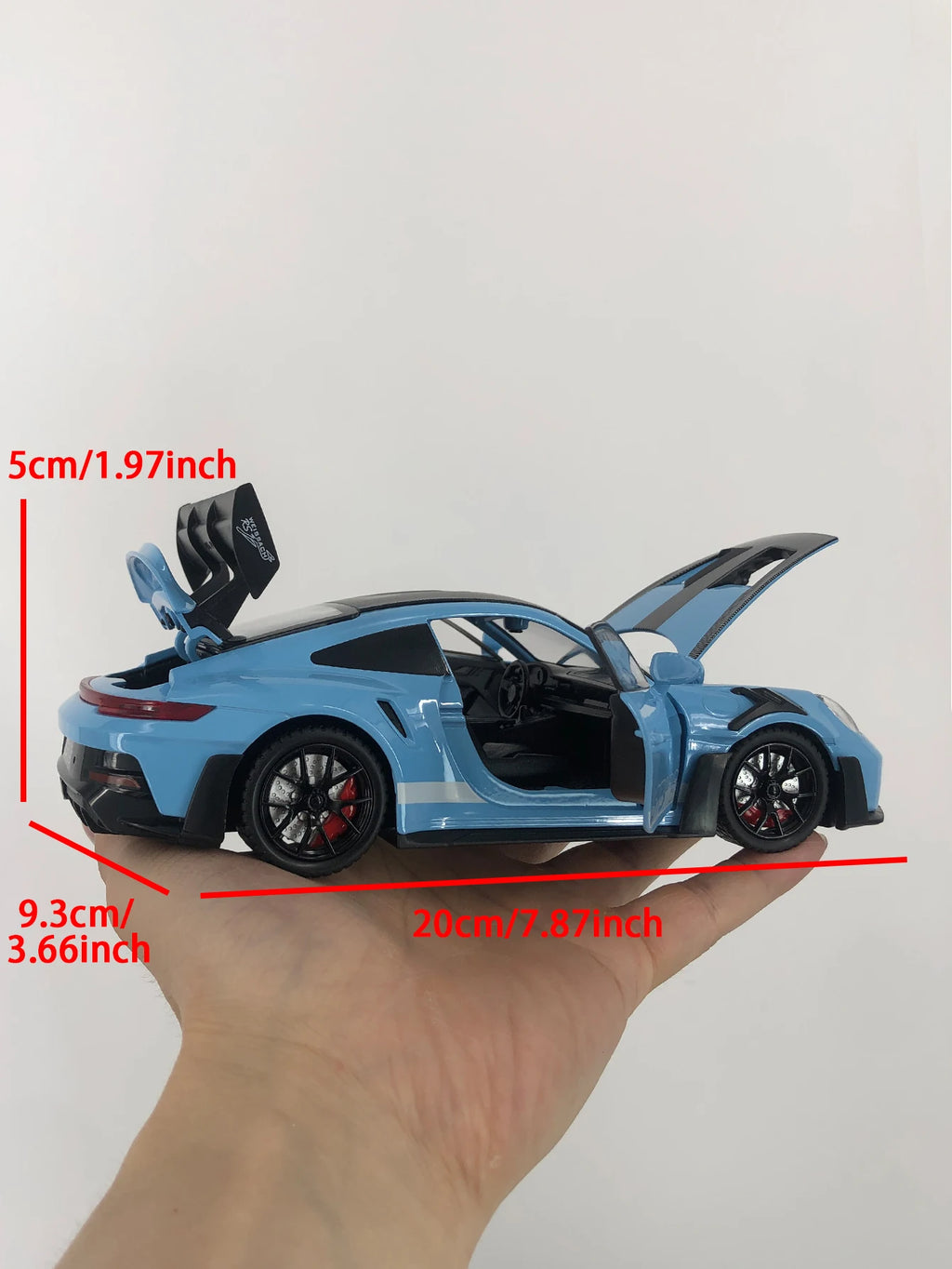 1:24 Simulation Zinc Alloy GT3 RS Model Car, Static Ornament, Metal Collectible Gift Car