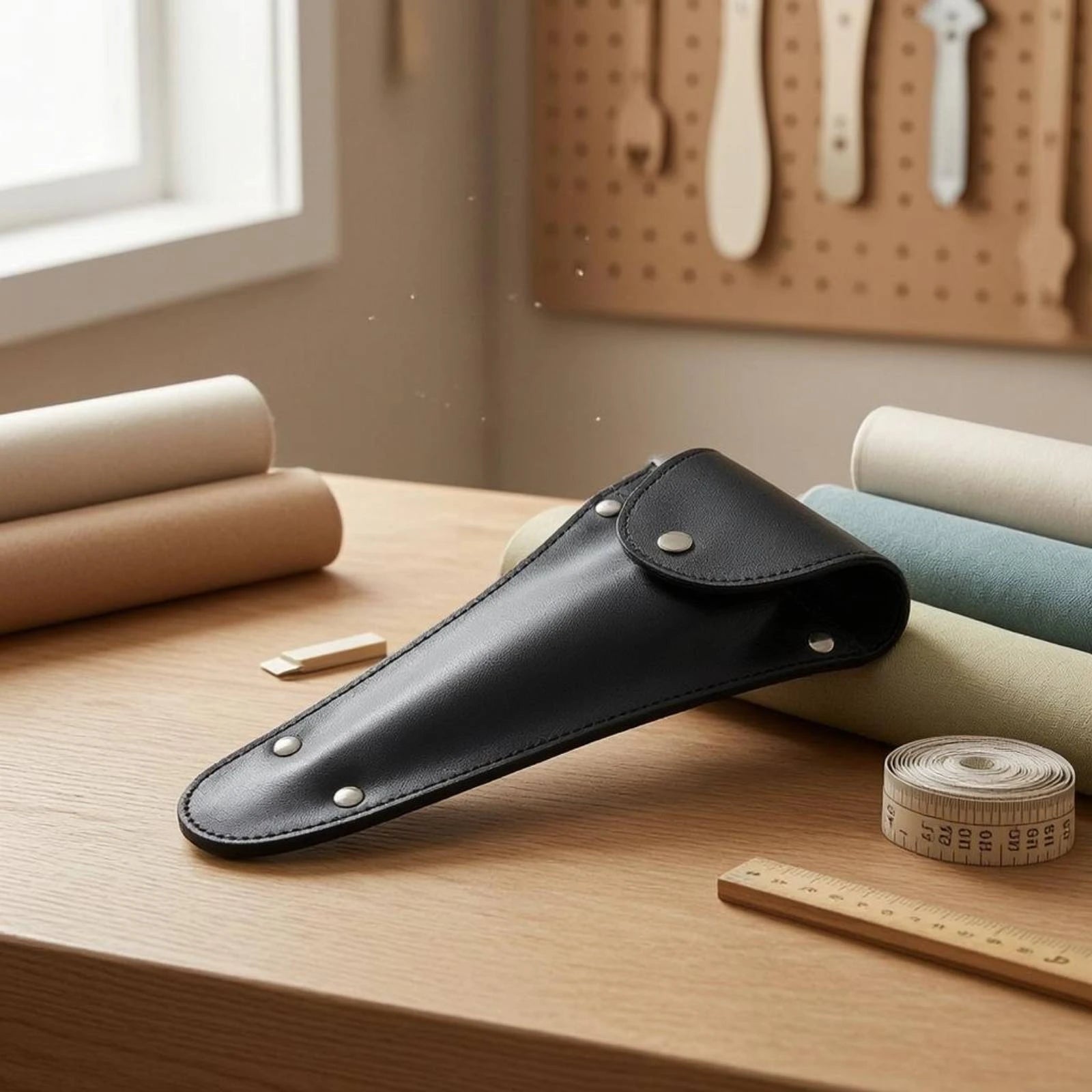 Leather Scissor Sheath Safeguarding Tailoring Scissor Pouch Blade Cover Pouch Flap Top Sewing Accessory Sturdy