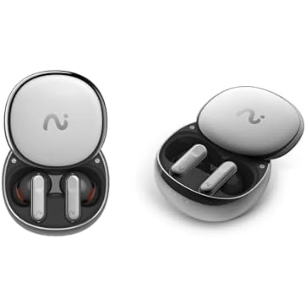 4-in-1 AI Smart Earbuds: Noise Cancelling, Voice Recorder, Translator, Transcriber, IPX5 Waterproof, 40H Battery Life (Renewed)