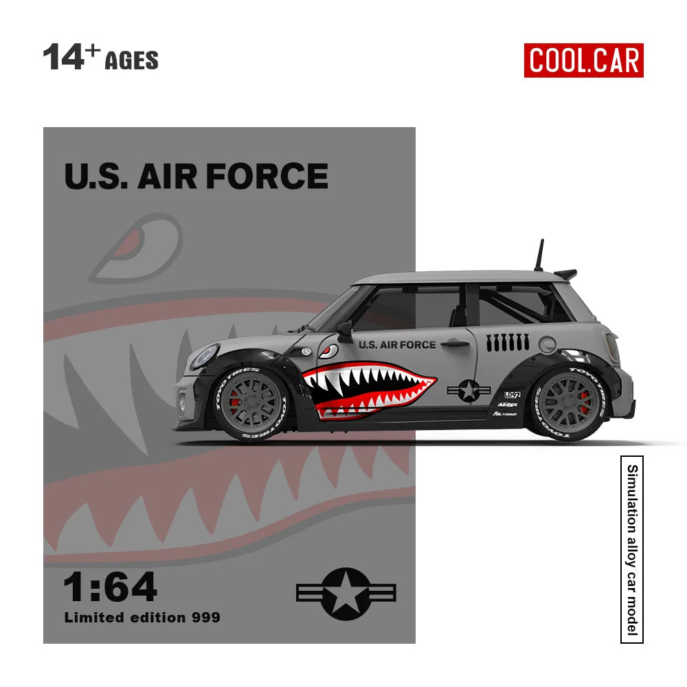 *Pre-order*CoolCar 1/64 Shark Mouth Livery Diecast Alloy Car Model Realistic Mini Vehicle Diorama Scene Collectible Gift Display