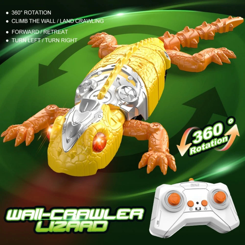 Remote Control Wall Climbing Gecko Toy Rechargeable Electric Crawling Lizard Chameleon Toy Birthday Gift for Adult