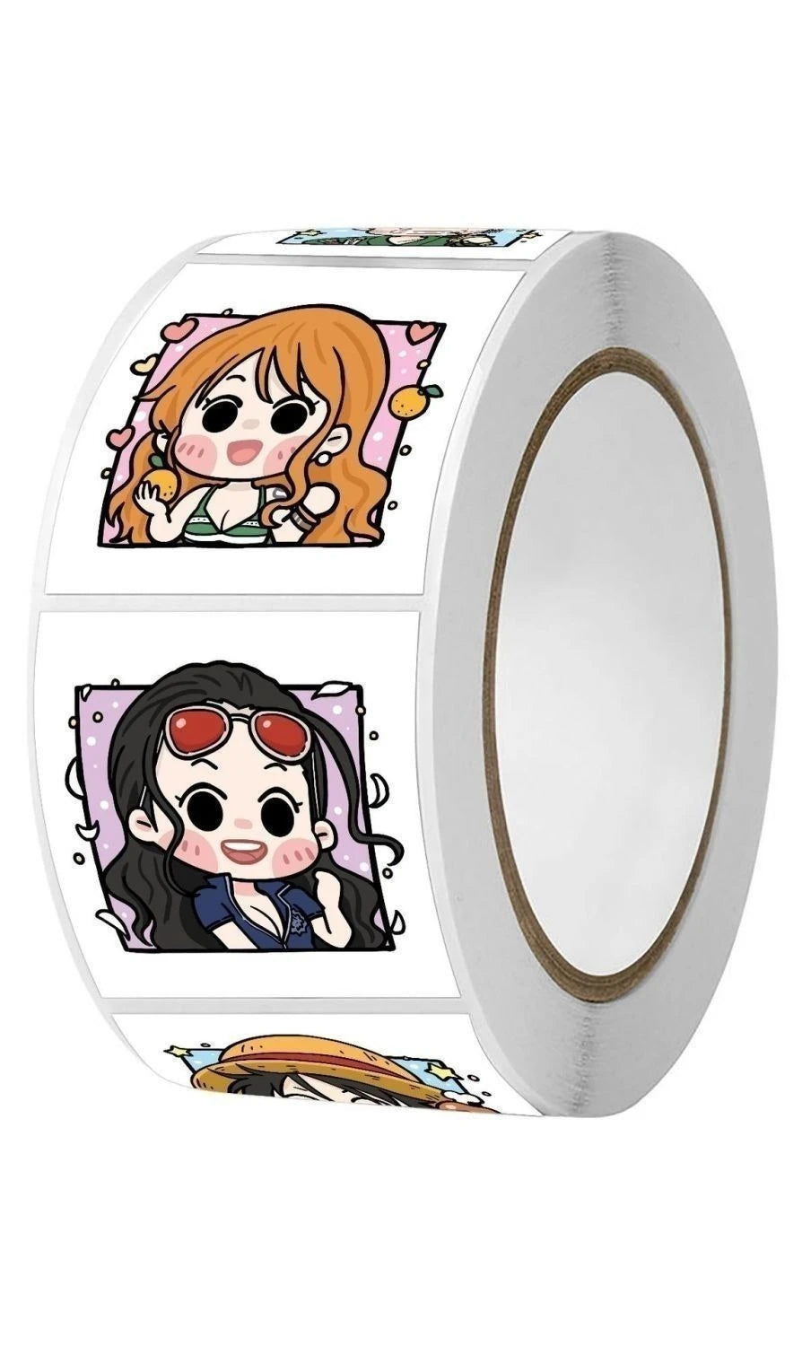 New One Piece Luffy Nami Roll Sticker DIY Decoration High Color Value Animation Cartoon Hand Account Sealing Sticker Small Gift