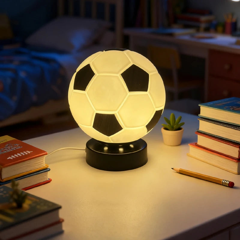 Football LED High-End Creative Gift Table Lamp New Year Kids Fans Boys Girls Birthday Desktop Ornament Decor Lamp