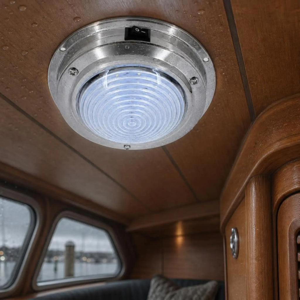 Round Flush Mount Overhead Light IP65 Waterproof Round LED Overhead Light Textured Lens