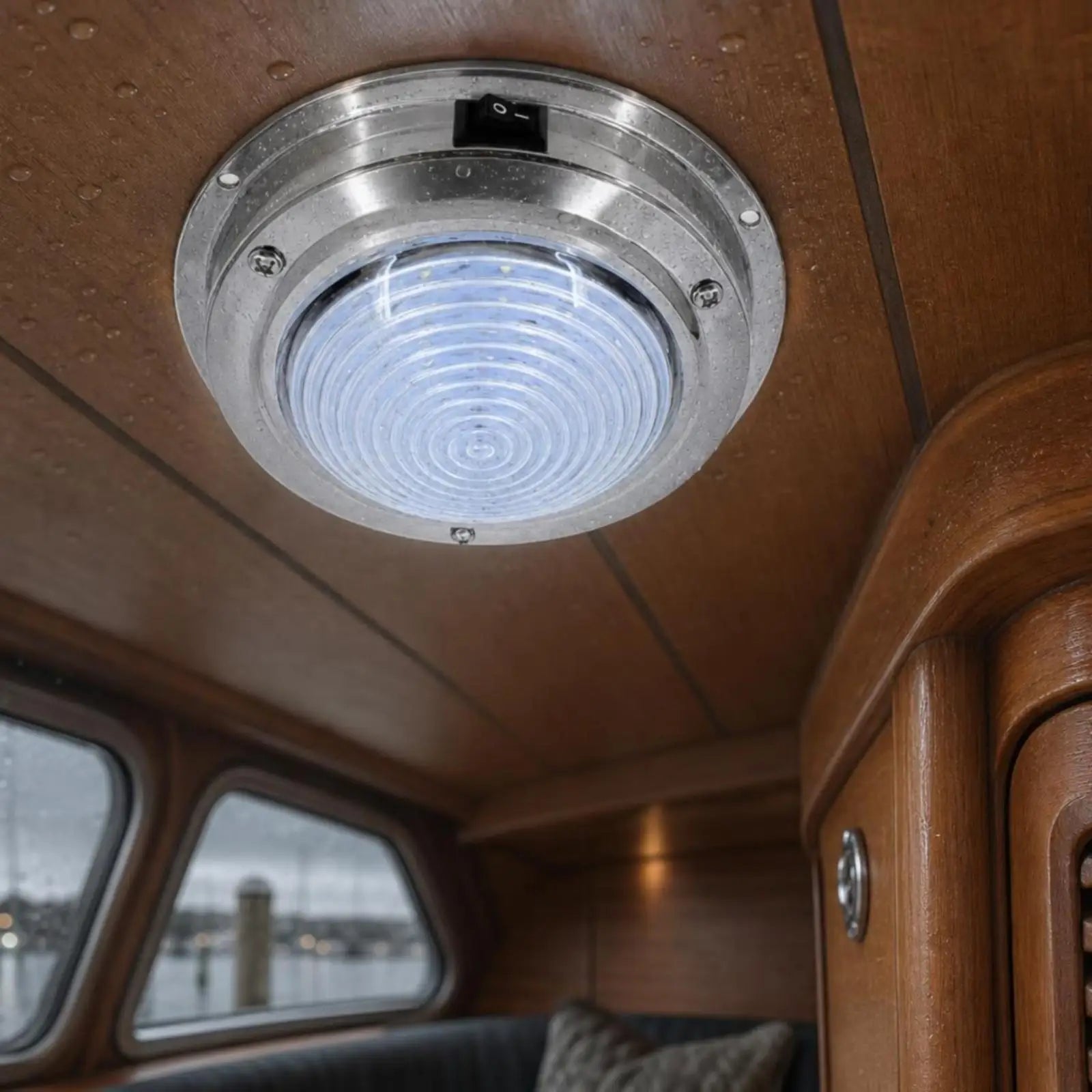Round Flush Mount Overhead Light IP65 Waterproof Round LED Overhead Light Textured Lens