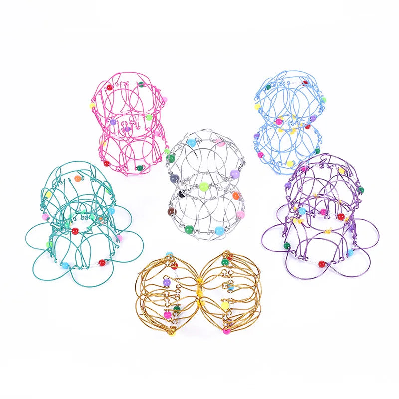 Adult Children Anti-Stress Toy Mandala Decompression Variety Flower Basket Thirty-Six Softened Steel Ring Fidget Puzzle Gift