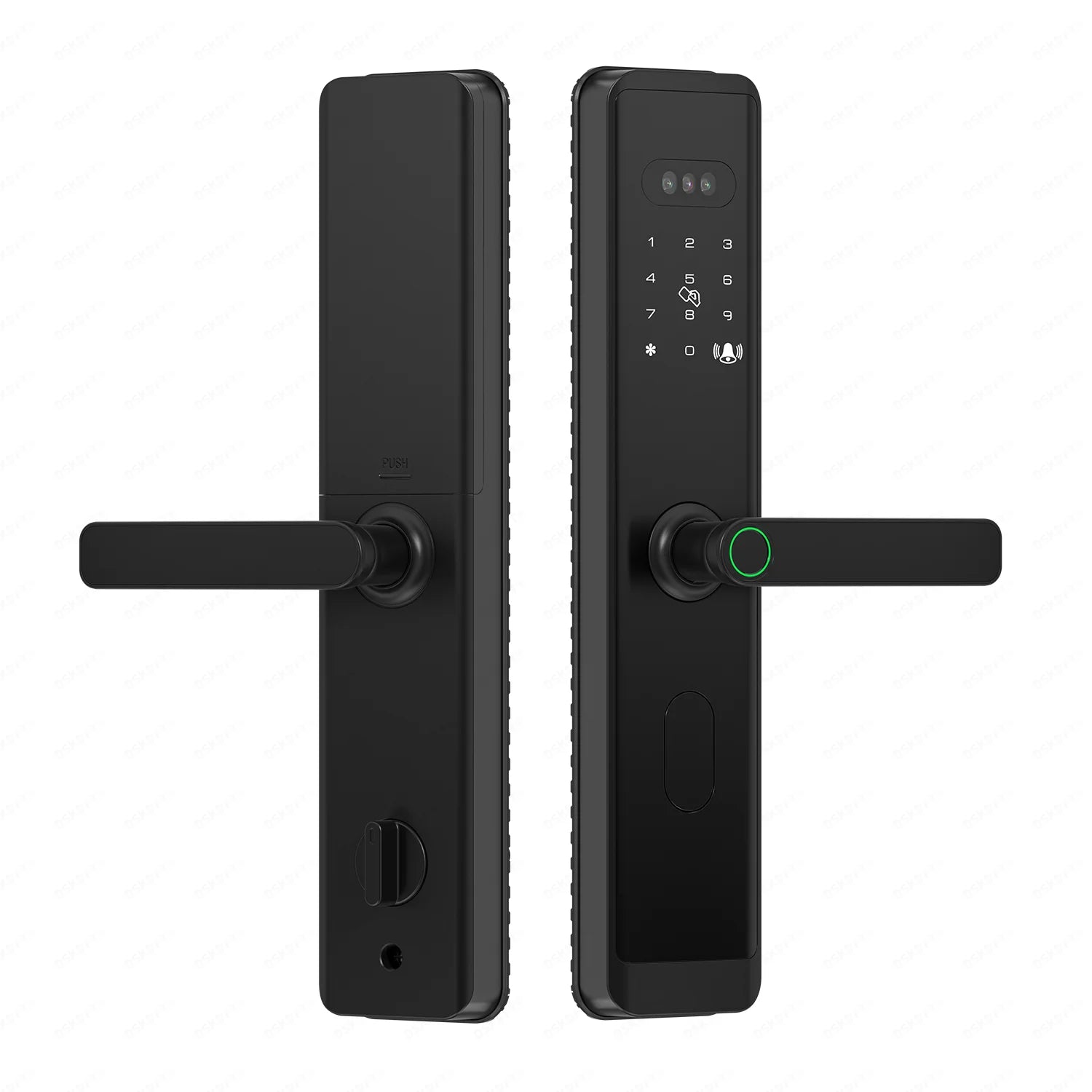 Smart 4K Home Assistant Automatic Digital System 3D Face Fingerprint Unlock Wood Aluminum Door Lock Inteligente Electronic Smart