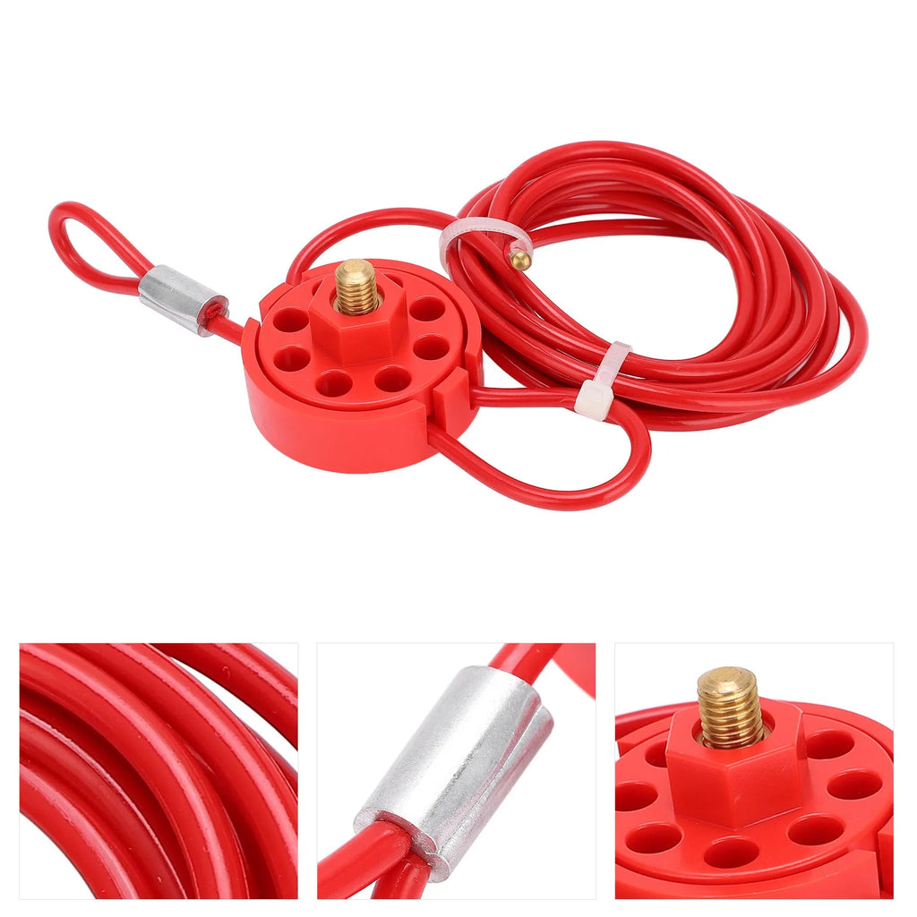 Adjustable Cable Lockout 2m Stainless Steel Lockable Handle Lockout Tagout Tool For Cable And Valve Safety Protection