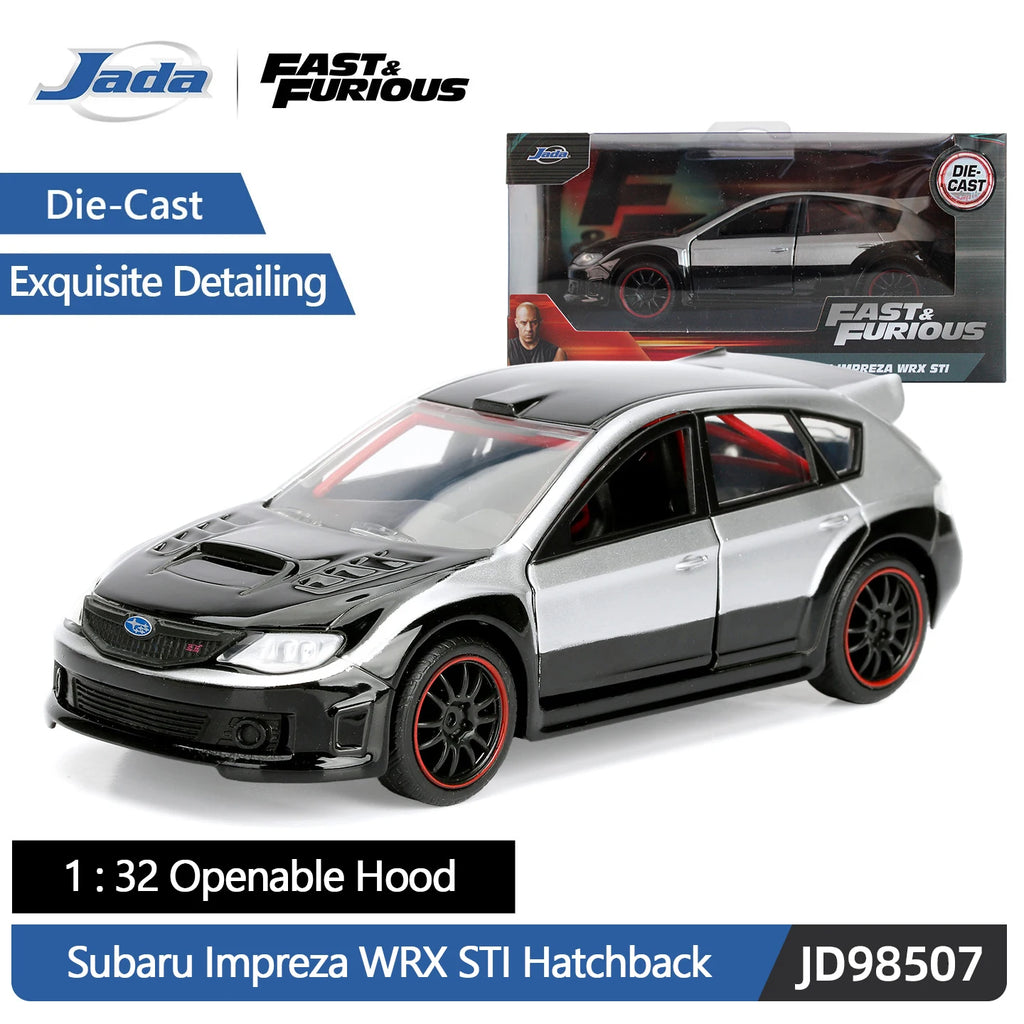 JADA Fast & Furious Subaru Impreza WRX STI Hatchback 1:32 Die-Cast Model - Iconic Hatchback Franchise with Opening Doors JD98507