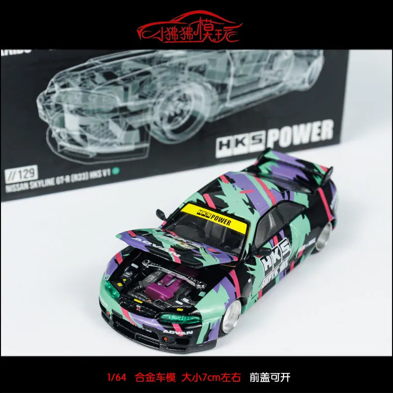 MINI GT 1:64 KAIDO 1:64 House BMW M3 E30 Works EF Car Model R33 R34 Alloy Car Model,  Adult Collectibles,Male Toys.