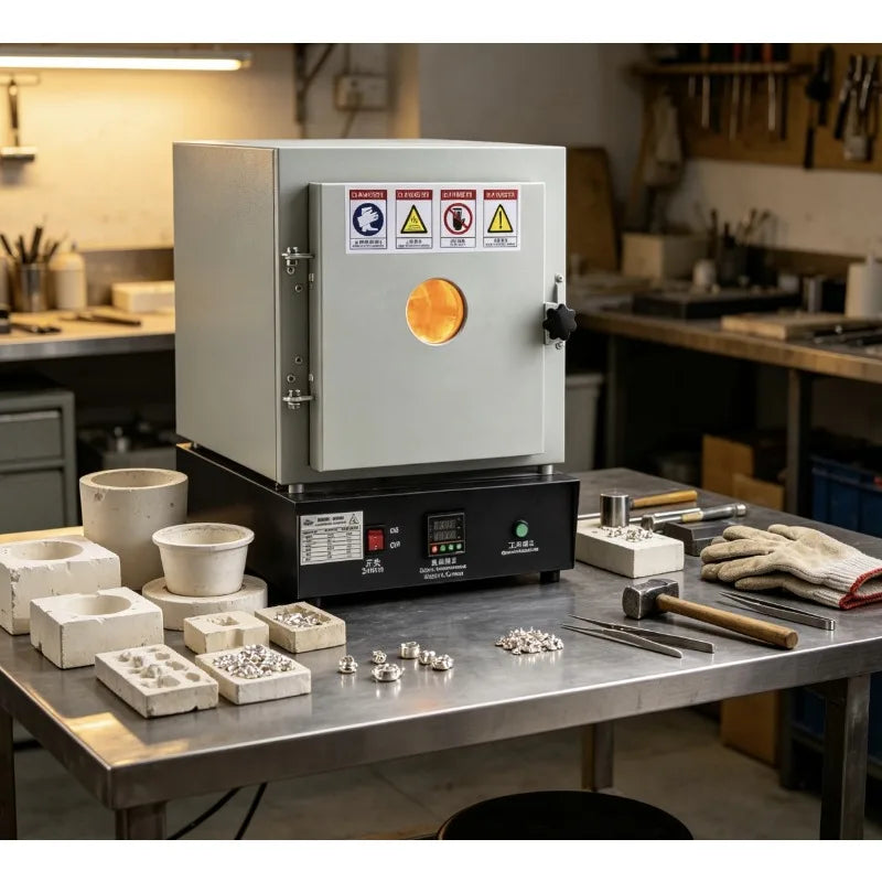 1150℃ 1750W Jewelry Mold Muffle Furnace Constant Temperature Oven With Viewing Window Jewelry Casting Burnout Equipment