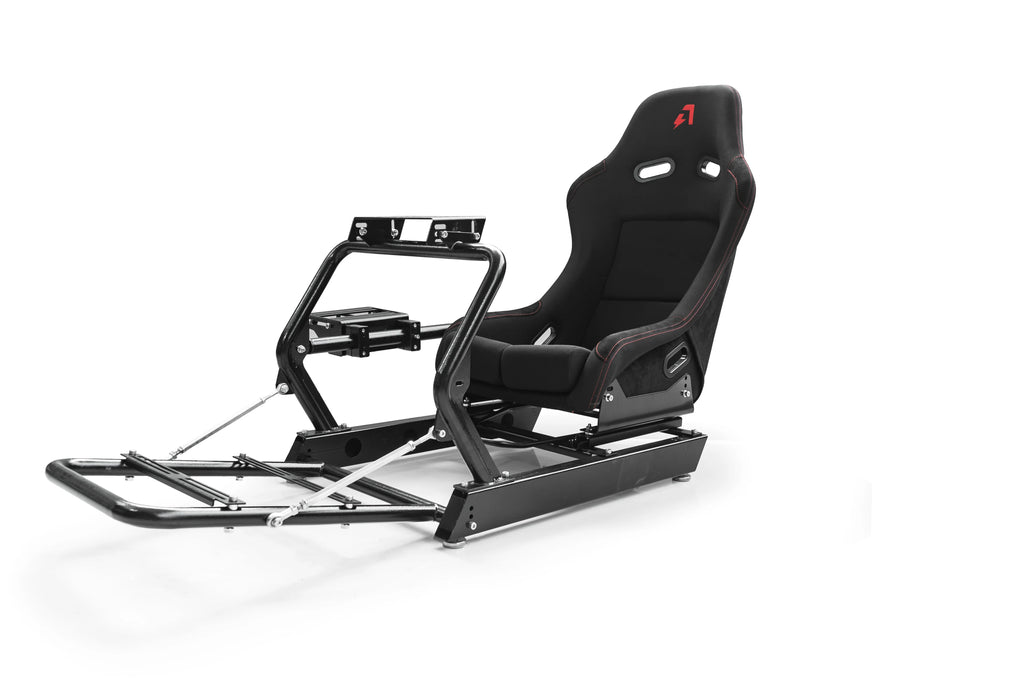 AZRACING INSPIRE Sim Racing Cockpit Standard Seat Version - 7 Years of Sim Racing Expertise, Heavy-Duty High-Carbon Steel Frame,