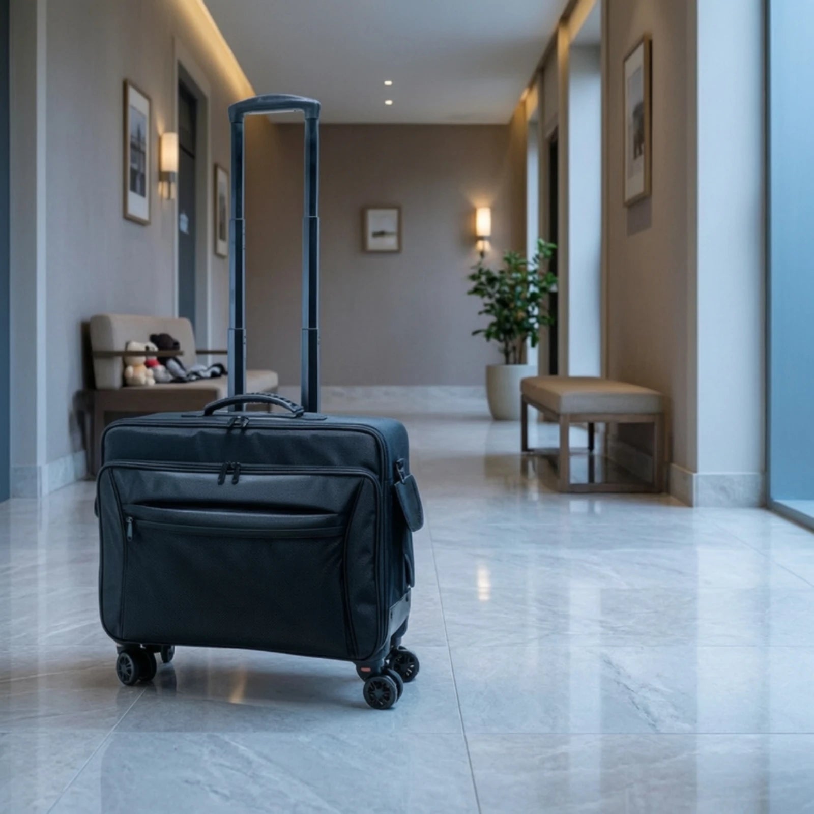 Rolling Makeup Case Hard-Sided Makeup Case with Wheels Cosmetic Trolley with Wheels Retractable Sturdy for Beauticians
