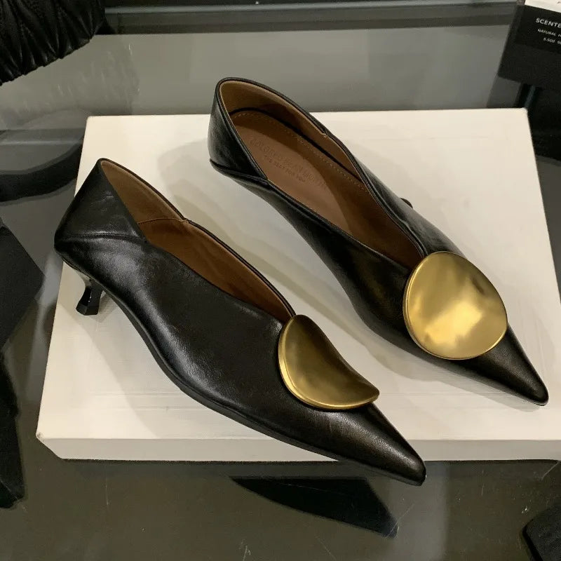 2025 Spring Summer Pointed Toe Footwear Slip On Women Flats Shoes Female Slides Fashion Shallow Ladies Flats Shoes