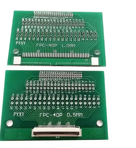10pc 2.54/2.0/1.2 pitch FFC FPC 40PIN transfer board with connector FFC to DIP 2.54 TFT LCD panel With 0.5mm connector soldered