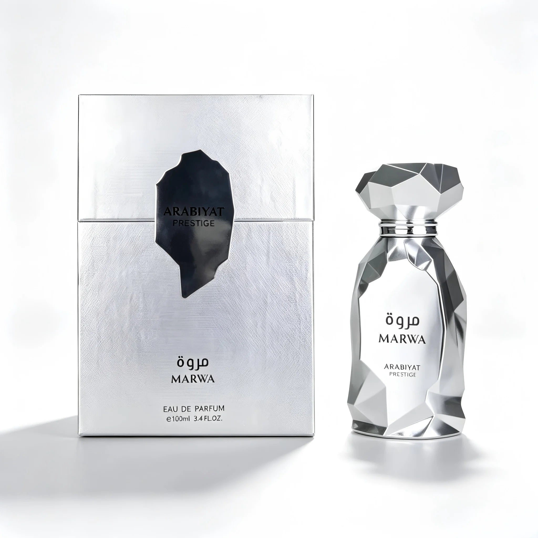 Arabiyat Prestige Marwa Eau De Parfum 100ml Silver Fresh Tea Aromatic Men's Fragrance