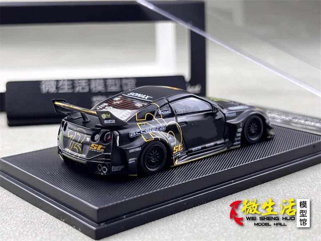 Ready stocks MC 1:64 LB 35GT-RR Matte Black Collection Gift Scale Model Car