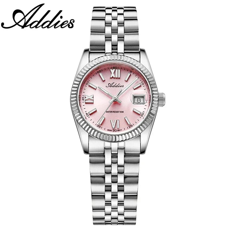 Addies High Quality Luxury Watch for Women Sapphire Glass 316L Stainless Steel BGW9 Luminous 50m Waterproof Ladies Quartz Watch