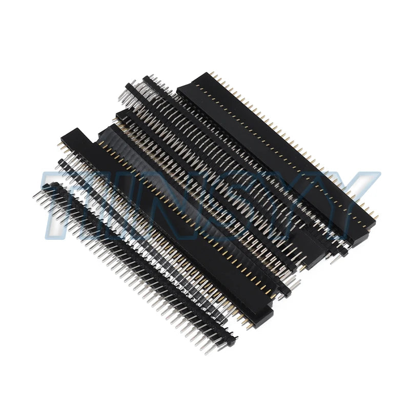 20 Pcs 10 Pairs 40 Pin 1x40 Single Row Male And Female 2.54 Breakable Pin Header PCB JST Connector Strip For Arduino DIY Kit