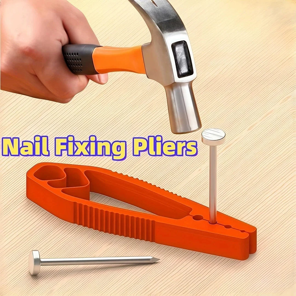 Portable Nail Fixer Tool Plastic Woodworking Nail Fixer for Safe Hammering Woodworking Home Repair Protect Fingers One Hand Use