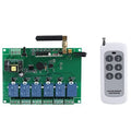 B67C Remote Control Switch 110-240V 6 Channel RF Relay Module Board Momentary Selflocking Interlock 3 Commands 30Ma X 6