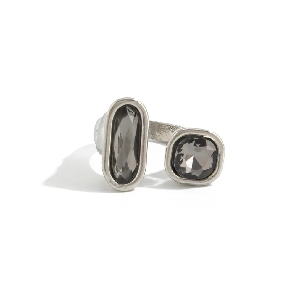 Minimalist Acrylic Rhinestone Open Ring for Women Korean Fashion Geometry Adjustable Knuckle Ring Party Jewelry Lady Gifts