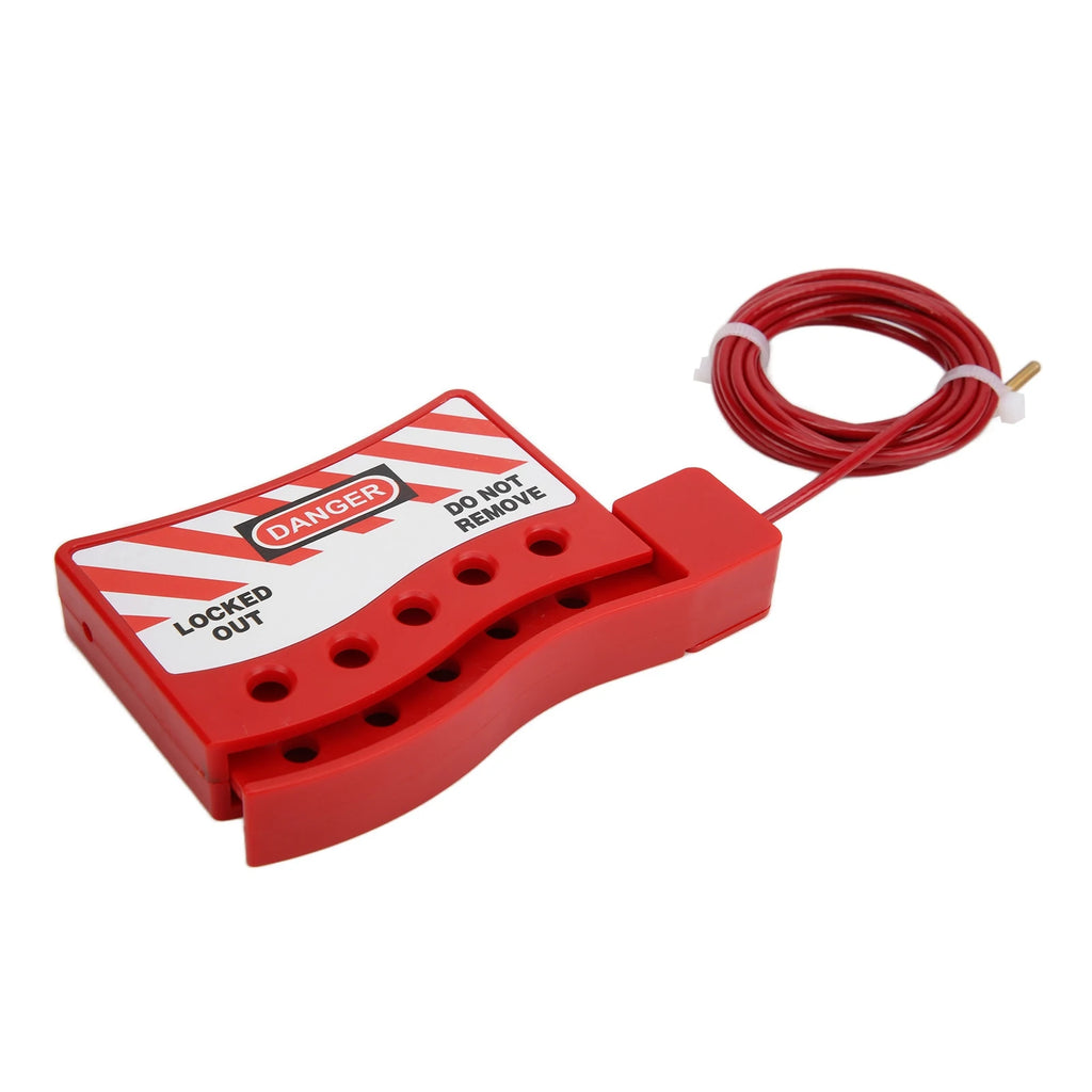 Portable High Toughness Wear Resistant Adjustable Cable Lockout Grip Industrial Lockout Tagout Safety Cable Lock