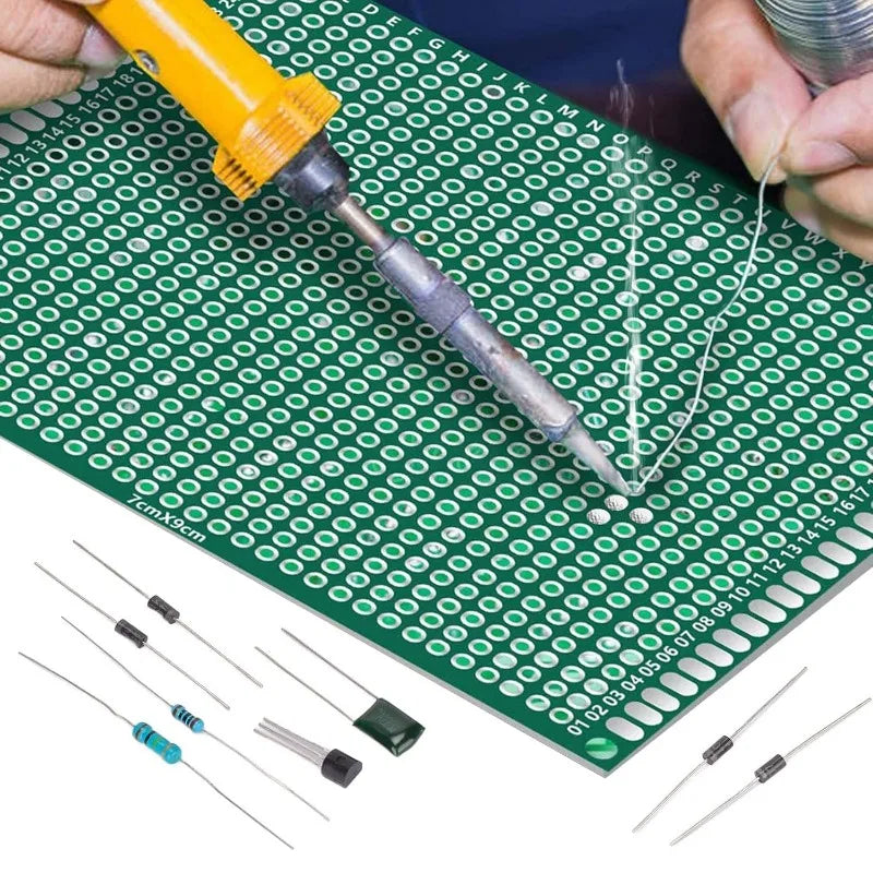 AUKENIEN 7 Values 40pcs Double Sided PCB Kit 2x8 3x7 4x6 5x7 6x8 7x9 8x12 Prototype Board For Arduino DIY Soldering