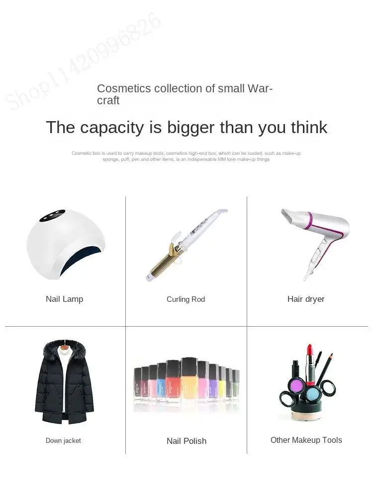 Large-capacity Professional Make-up Case Trolley Luggage Make-up Artist's Manicure and Permanent Make-up Kit Storage Toolbox