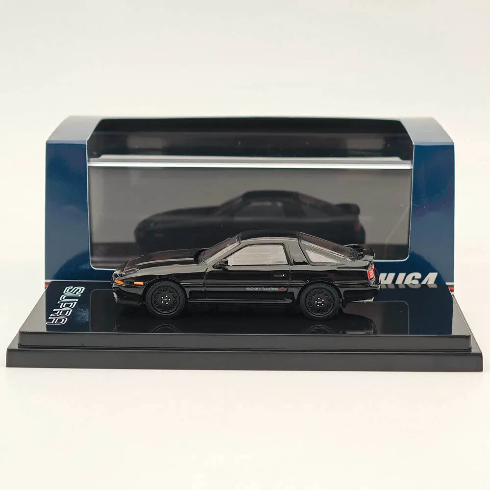 Hobby Japan 1/64 for SUPRA A70 2.5GT TWIN TURBO Limited with Outer Sliding Sunroof Parts & 3.0GT TURBO A Black Diecast Model
