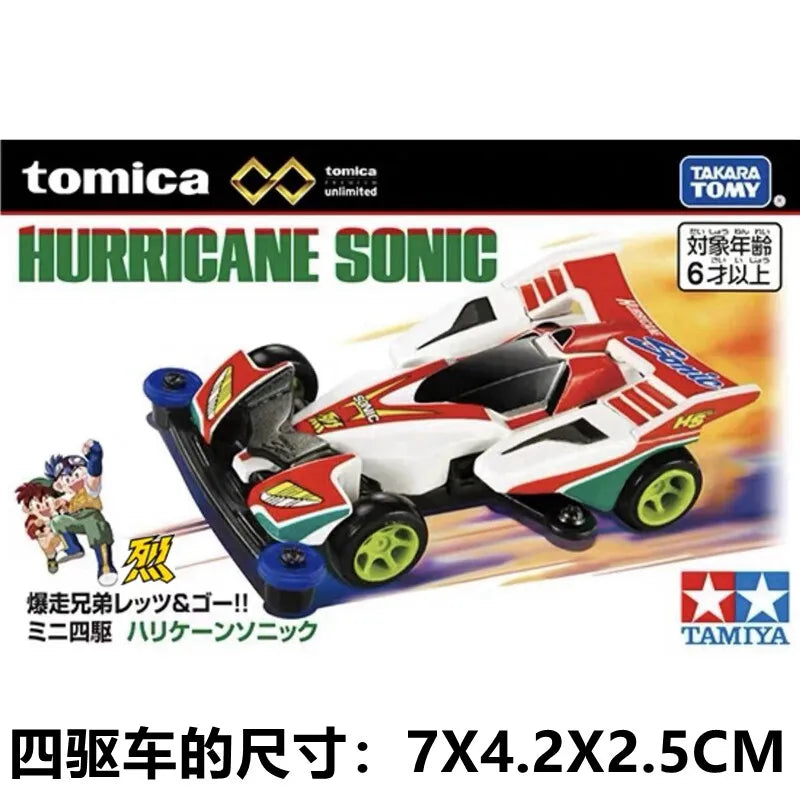 In Stock Original TOMY Tomica Tamiya Mini 4WD Cyclone Magnum 1/64 Alloy Diecast Car Model Toy Gift