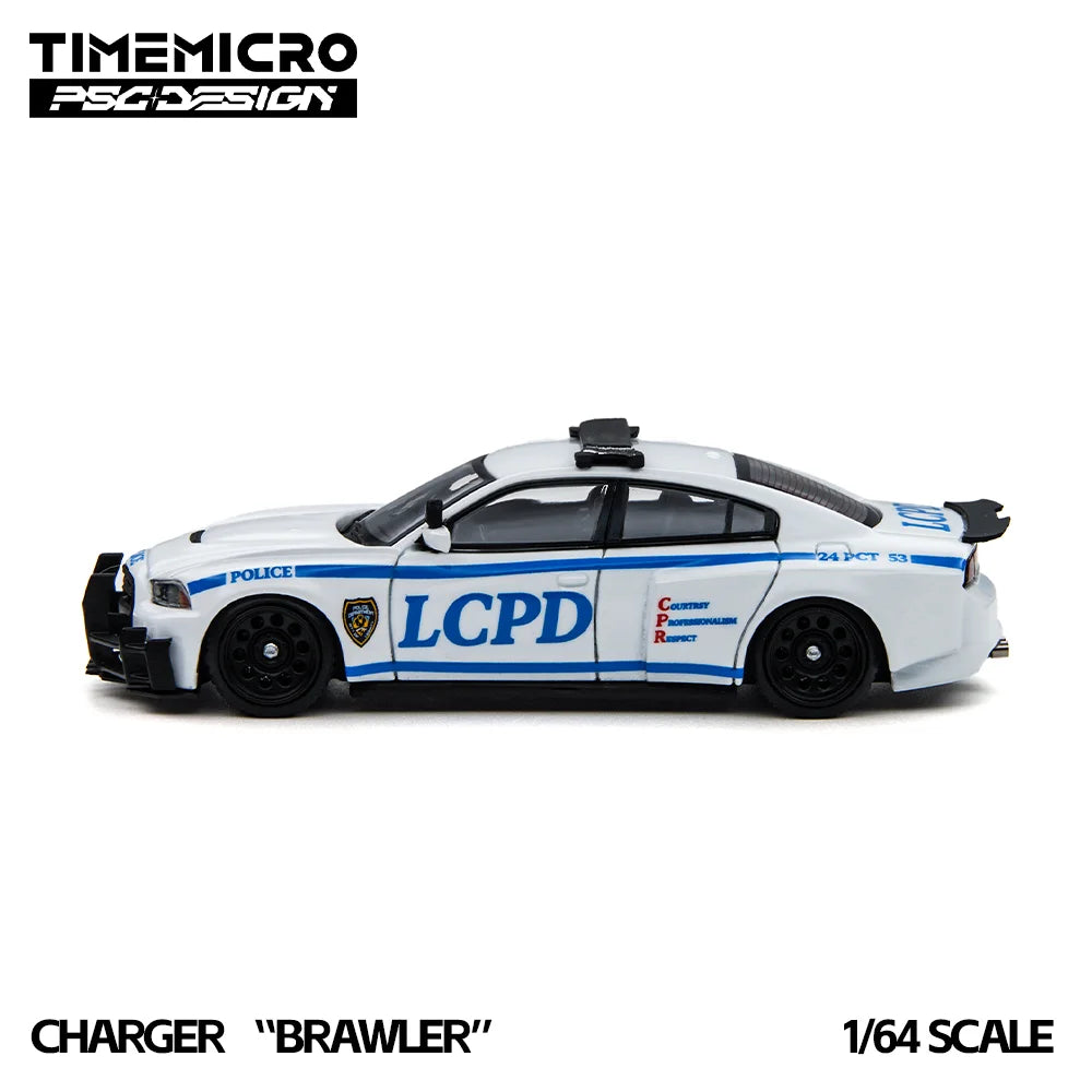 Pre-sale*TimeMicro1:64 Stallion Brawler Diecast Mini Police Car Model Hobby Display Collectible Toy