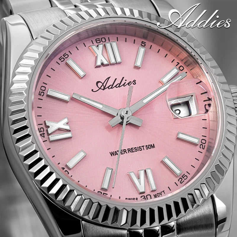 Addies High Quality Luxury Watch for Women Sapphire Glass 316L Stainless Steel BGW9 Luminous 50m Waterproof Ladies Quartz Watch