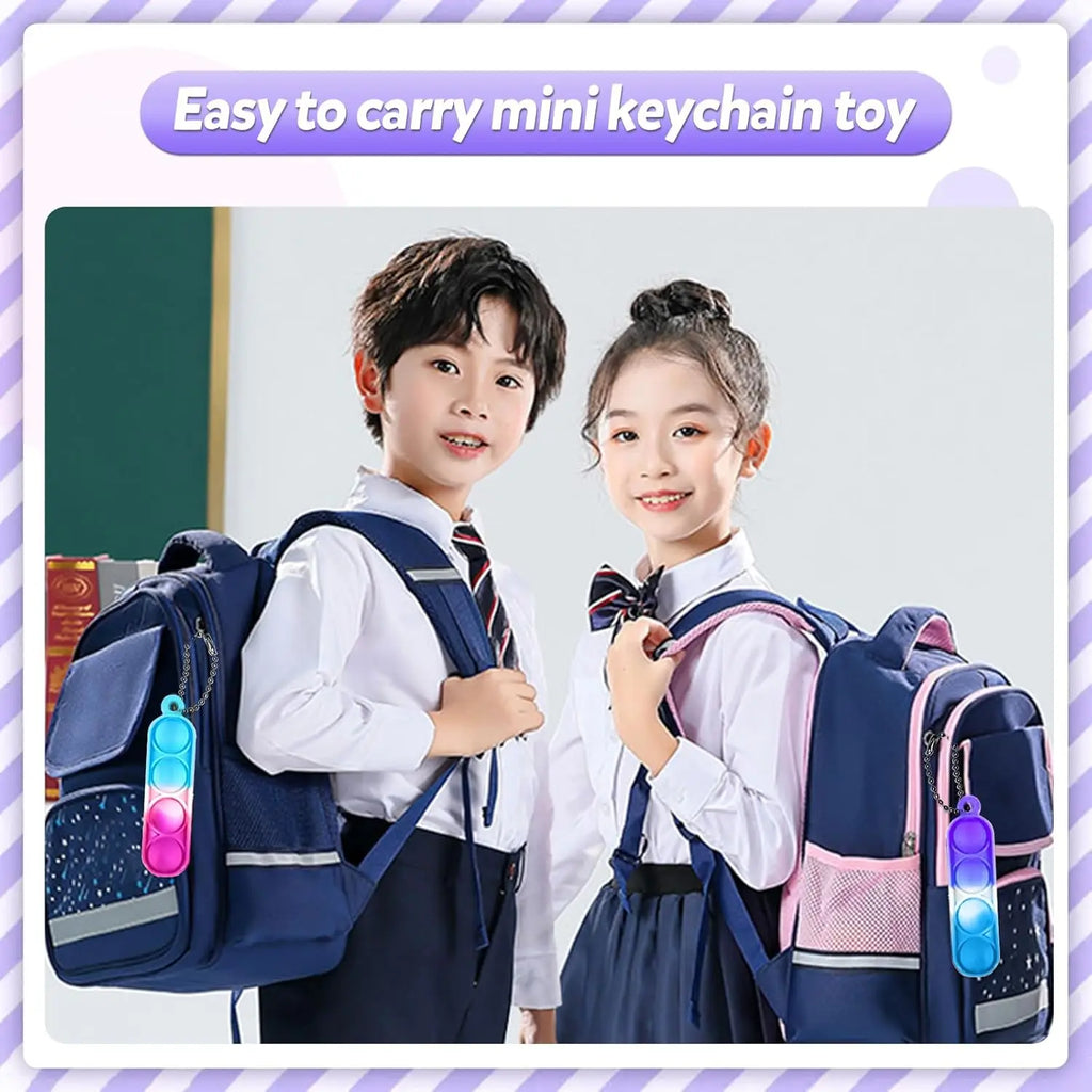 10/20/30/80/150 Pcs Bulk Mini Pop Fidget Toys Kids Sensory Keychain Party Favors Toddler Birthday Carnival Bag