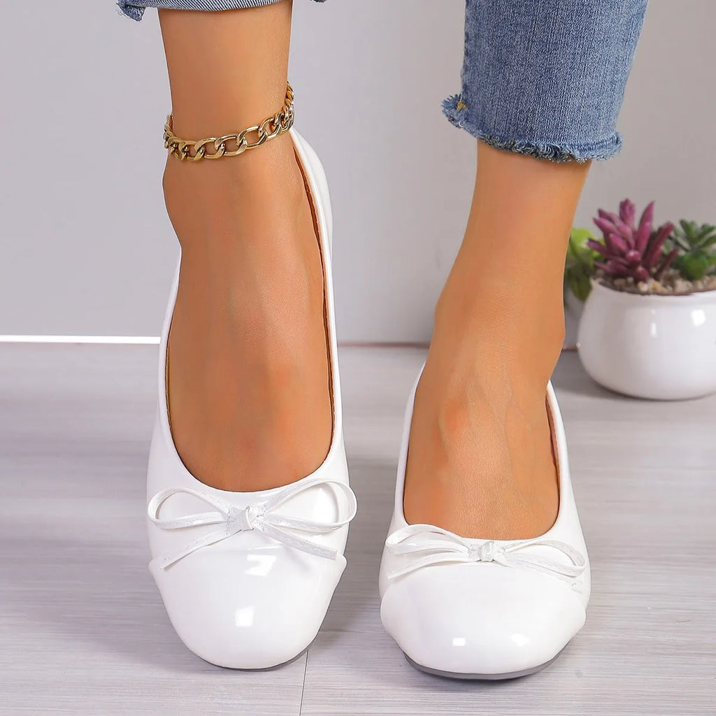 2026 Shoes Women Pumps Platform Heels Women Round Toe Bow-knot Sweet Ballet Shoes Office Woman Mary Jane Shoes Zapatos De Mujer