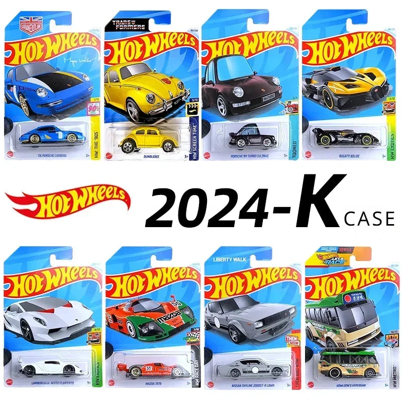 2024 C4982 Case K Original Hot Wheels 1/64 Miniatures Cars Hoteelws Model Car Hotweheels Hotwheels Vehicle Toys Model Scale Cars