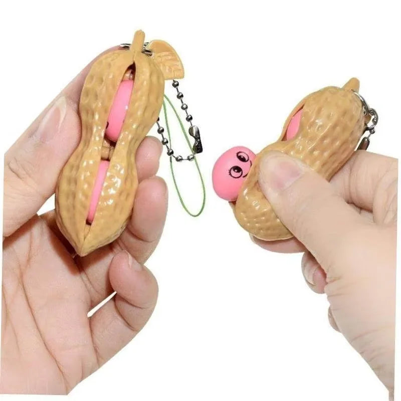 Fidget Toys Edamame Squishy Keychain Stress Relief Squeeze Peas Beans Cute Adult Toy Decompression Pack