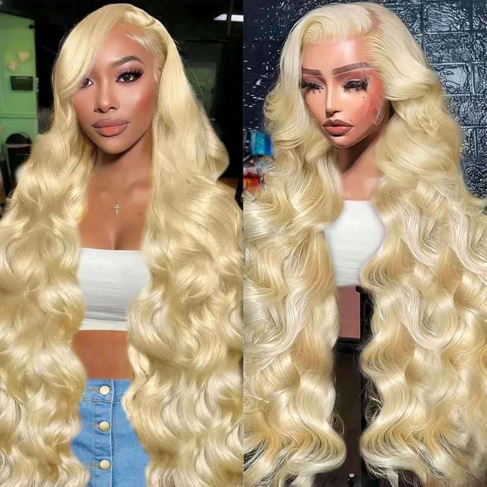 13X6 Body Wave Human Hair Wigs Human Hair Quality Pre Plucked Brazilian Blonde Human Lace Front Wig 613 Hd Lace Frontal Wig