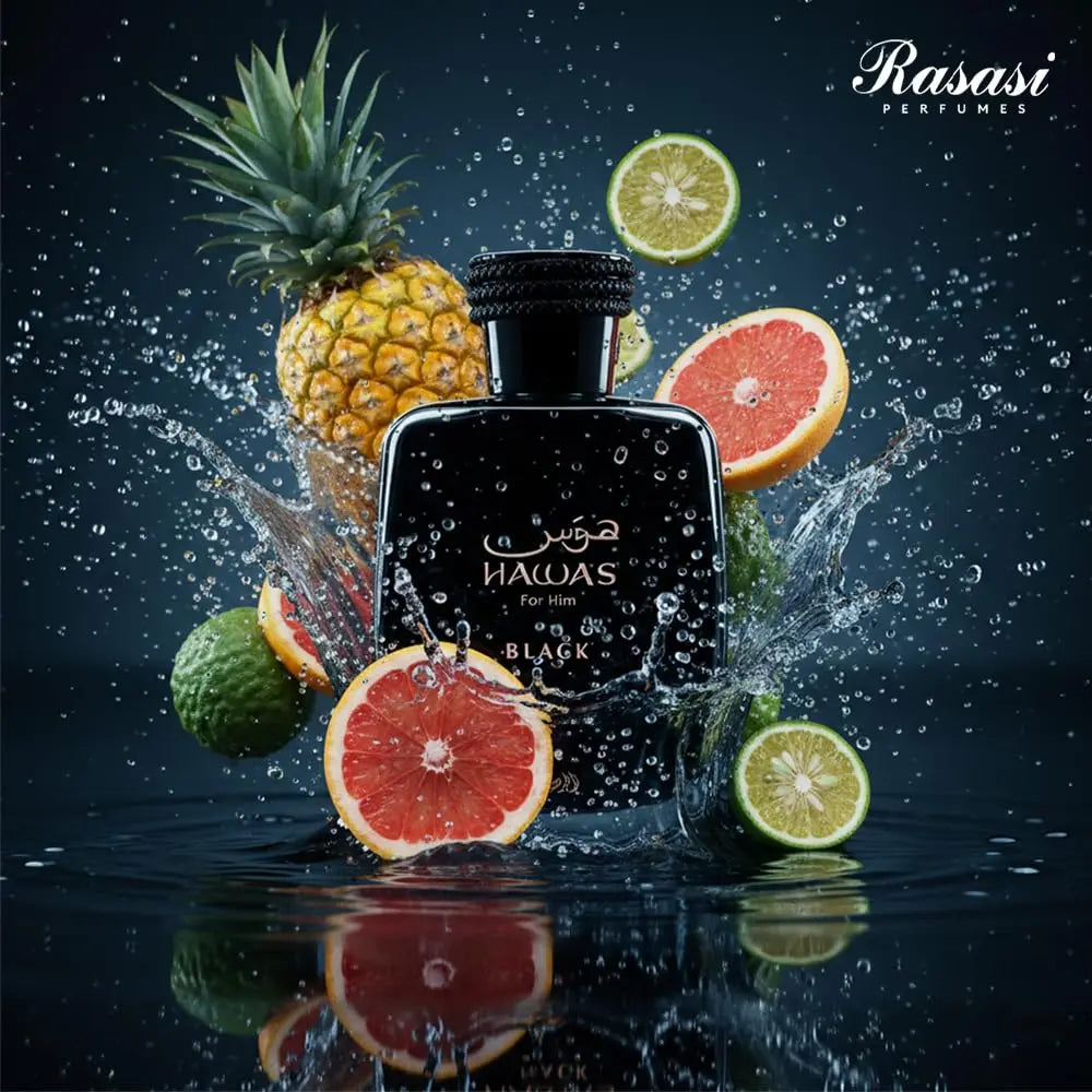 Original Arabic Perfume RASASI HAWAS BLACK For Men Eau De Parfum Hair and body spray 100ML Arabian women's perfume Eastern-Middle Eastern fragrance long lasting fragrance Cologne Pheromone Portable