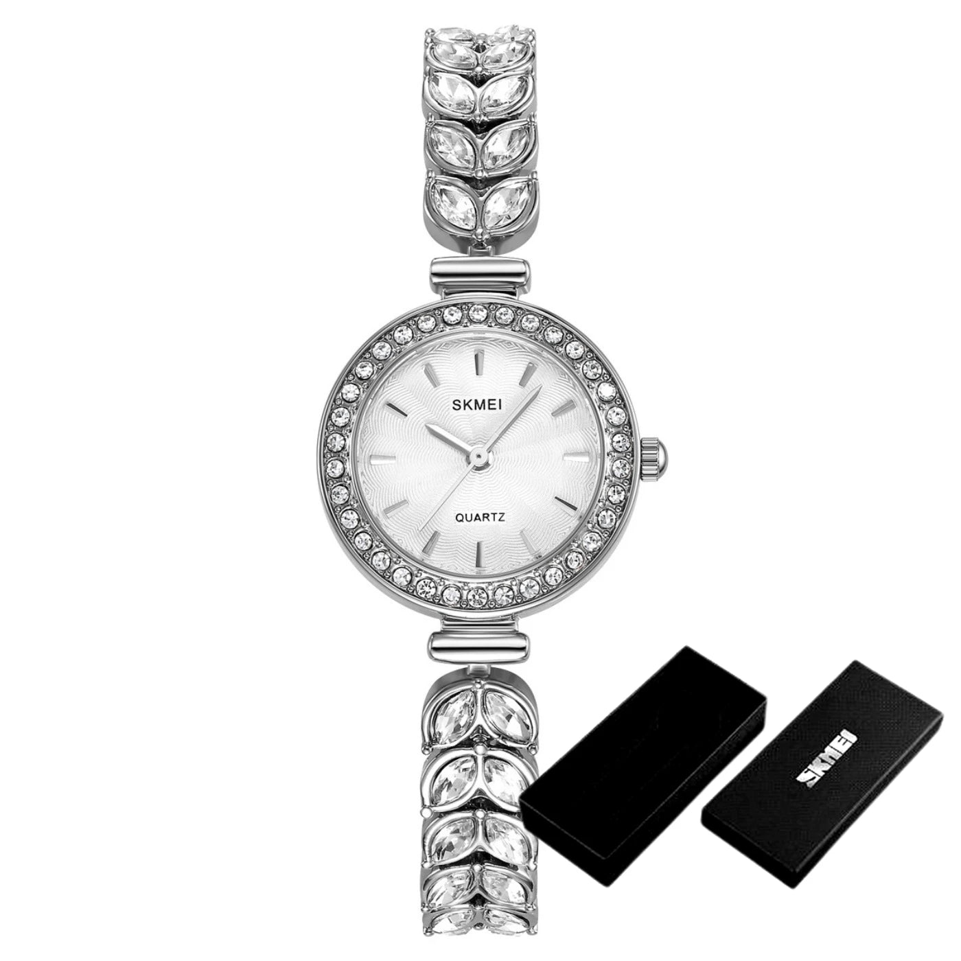 2547 Lady Diamond Quartz Watches Women Fashion Waterproof Stainless Steel Innovative Girl Wristwatches Clock Reloj Mujer